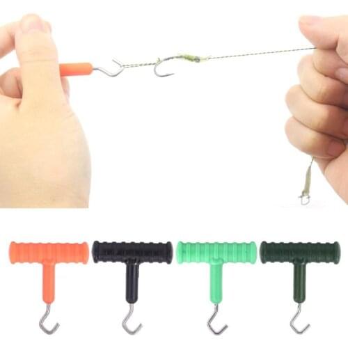 3 Pcs T-hookStainless Steel Fishing Knot Puller Carp Rig Making Tool Hook Knot tool Terminal Tackle of Carp Rig Fishing