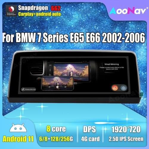 Android 11.0 Car Radio GPS Navigation For BMW 7 Series E65 E66 2003 2004 2005 2006 Car Multimedia Player Stereo Carplay Android