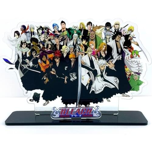 Bleach group ichigo Kisuke Yoruichi Byakuya Renji Gotei 13 HM acrylic stand figure model plate holder topper anime
