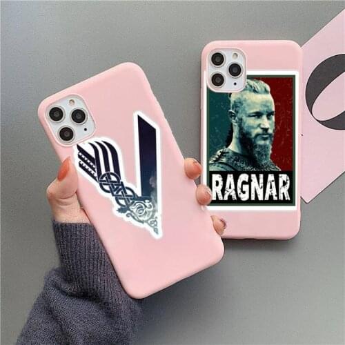 Ragnar Lothborok Vikimgs Phone Case Candy Color for iPhone 11 12 mini pro XS MAX 8 7 6 6S Plus X 5S SE 2020 XR