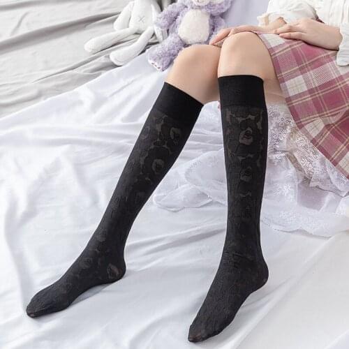 Girl Women Lolita French Retro Embroidery Dark Fringe Lace Rose Flower Socks Loli Stocking Fresh Spring Autumn JK Knee Highs