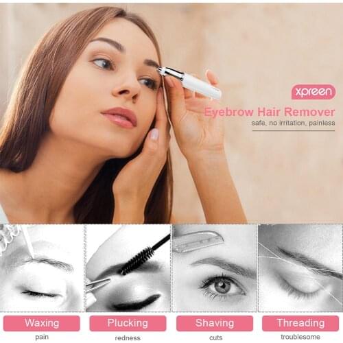 Electric Eyebrow Trimmer Shaver for Women Eyebrow Painless Hair Removal Pens Makeup Mini Eye Brow Razor Portable Hair Epilator