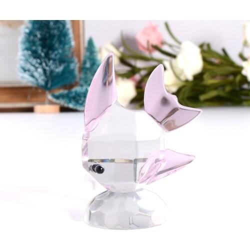 Crystal Fish Ornaments Creative Crafts Fengshui Paperweight Glass Animal Figurines Home Decoration Miniature Wedding Party Gifts