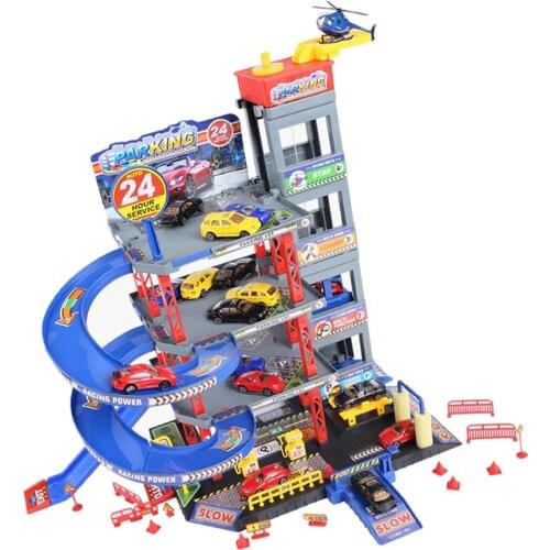 DIY Car Racing Track Toys Parking Lot Assembly Railway Kits,5 Level Parking Lot