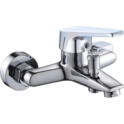 Wall Mounted Bathroom Bathtub Shower Faucet Triple Type Shower Mixer Faucet Brass Hot And Cold Water Mixing Valve Nozzle Tap