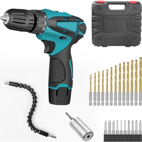 Handskit DC12V Codeless Electric Screwdriver Drill Multifunctional Power Drill With Flexible Plum Shaft Drill Bits Set With Box