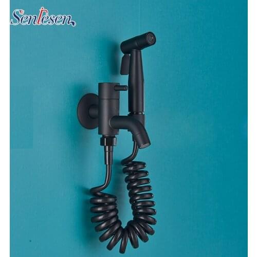 Senlesen Bidet Faucet Brass Sprayer Nozzle Hot and Cold Mixer Tap Para Bathroom Cleaning Faucets