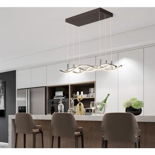 Led restaurant chandelier Simple modern atmosphere living room bedroom bar table lamp creative personality strip Nordic lamps