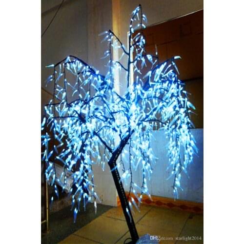 LED Artificial Willow Weeping Tree Light Outdoor Use 945pcs LEDs 1.8m/6ft Height Rainproof Christmas Decoration Tree Free Shippi
