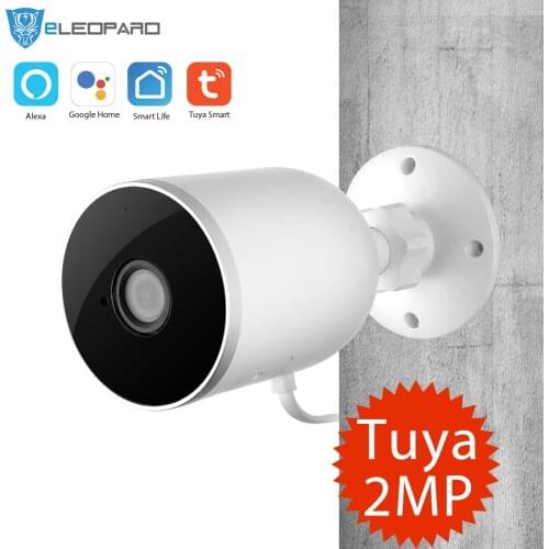 ELEOPARD Tuya Smart life WiFi Outdoor Camera 1080P Home Security WiFi Camera Google/Alexa for option