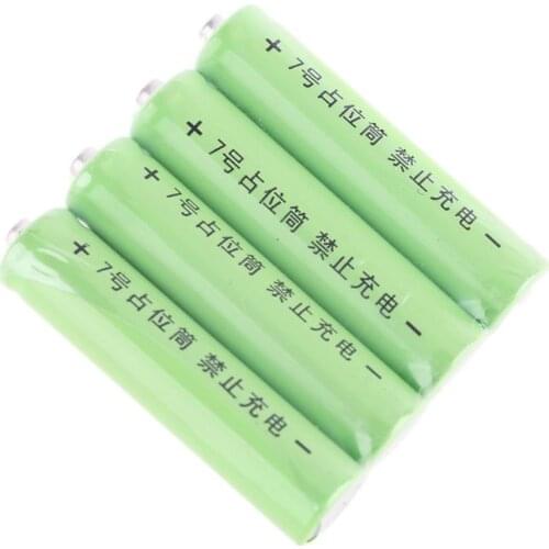 Universal 4Pcs LR03 AAA Size Dummy Fake Battery Setup Shell Placeholder Cylinder Conductor for Lithium iron phosphate E56B