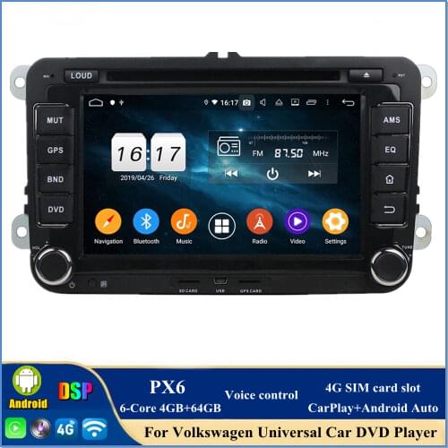 4gb+64gb PX6 7" Android 10.0 Car DVD Player for VW Volkswagen TIGUAN TOURAN GOLF 5 GOLF 6 Skoda POLO PASSAT JETTA Fabia Seat