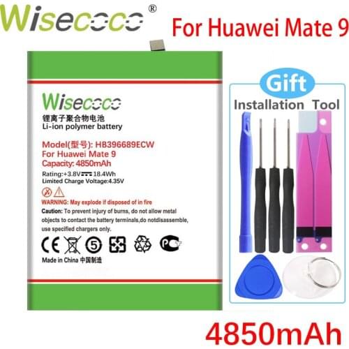 Wisecoco HB396689ECW 4850mAh New Battery For Huawei Mate 9 TRT-L53 TRT-AL00 TL10A Y7 Prime Y7 TRT-LX1 TRT-LX2 LX23 Enjoy 7 Plus