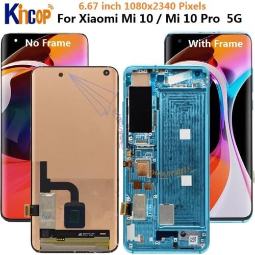 Original for Xiaomi Mi 10 Pro 5G LCD Display for Xiaomi mi 10 pro lcd with frame Touch Screen Digitizer Assembly for mi 10 pro
