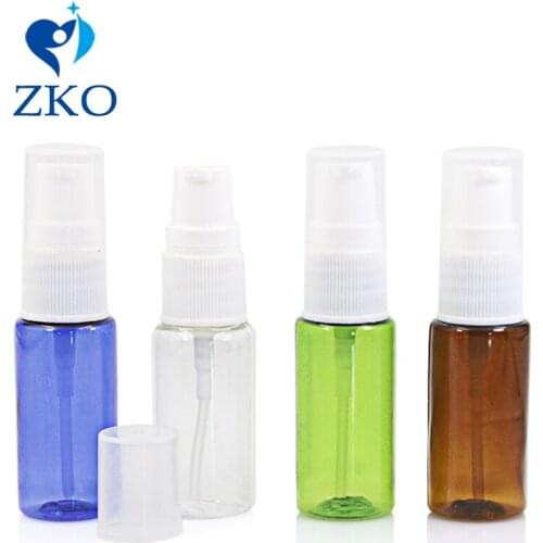 1pcs 15ml Multicolor Cosmetic Dispenser Essential Oil Liquid Sprayer Lotion Bottling Foam Refillable Pump Bottles(A Half Cover)