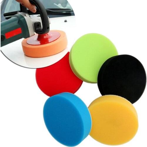 5Pcs 3 inch Flat Sponge Buffing Pad Polishing Pad Kit Car Polisher