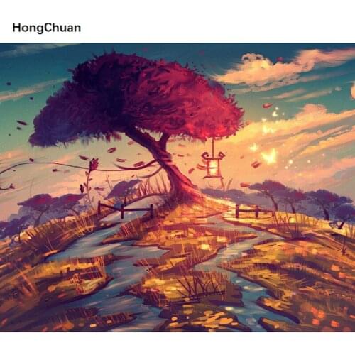 Diamond Embroidery Landscape Tree 5D DIY Diamond Painting Square/Round Diamond Inlaid Rhinestone Picture Mosaic Cross Stitch