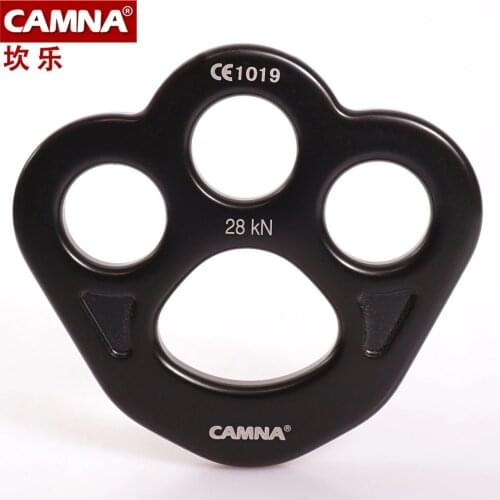 CAMNA outdoor climbing rescue three-hole force plate anchor divider finger force plate exploration expanding load-bearing rope