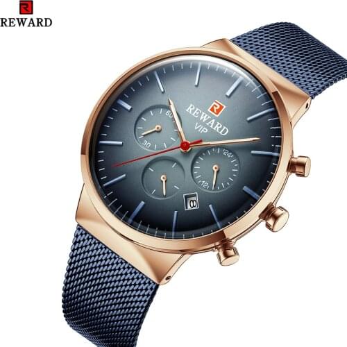 REWARD New Arrival Watches Men Luxury Brand Casual Sports Watch Waterproof Quartz Wristwatch Chronograph Clock Relogio Masculino