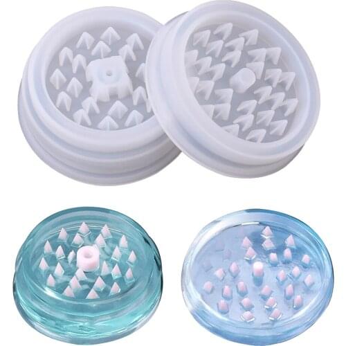 DIY Tobacco Grinder Epoxy Resin Mold Leaf Herbal Herb Smoke Spice Crusher Silicone Mould DIY Crystal Crafts Making Tools