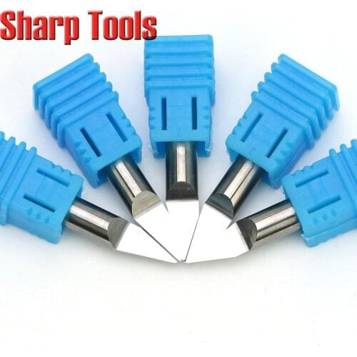 Good Carving! 6x 0.5mm 35 Degree V CNC Bits Ball Nose Solid Carbide End Mills Aluminum Metal Engraving Bit CNC Router Tool