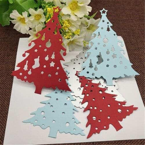 2pc Christmas Tree card metal die decoration for scrapbook punching card cutting DIY process edge cutting