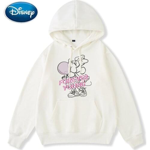 Disney Sweatshirt Fashion Minnie Mouse Cartoon Print Hoodie Pullover Streetwear Casual Women Sweatshirt Long Sleeve Tops 8 Color