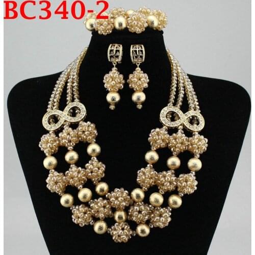 Fashion jewelry set African Nigeria Dubai gold-color African bead jewelry wedding jewelry set african beads jewelry sets
