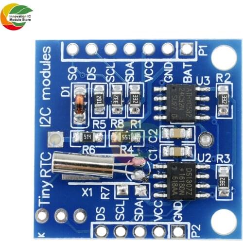 Ziqqucu I2C IIC RTC DS1307 AT24C32 Real Time Clock Module For Arduino 51 AVR ARM PIC Board Without Battery