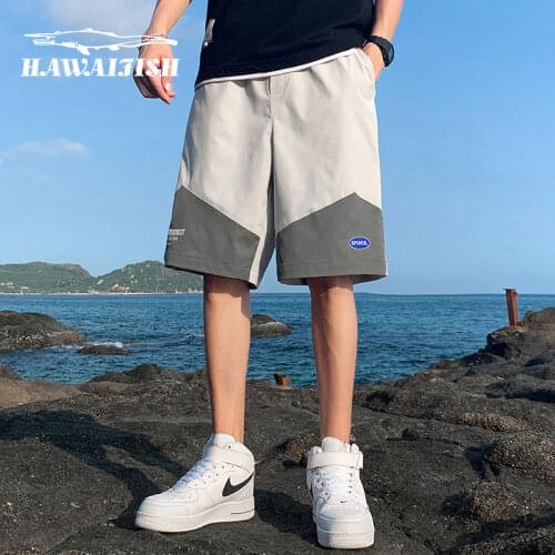 Hawaifish brand mens shorts 2021 hot sale Casual loose style five-point pants high quality fashion running sport shorts male