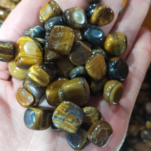 Natural Yellow Tiger Eye Tumbled Stone Healing Reiki Crystal Chakra Gravels Natural Stones and Minerals