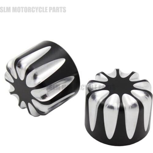 Motorcycle Front Axle Nut Cover Bolt Black CNC For Harley Touring Softail Sportster XL 1200 883 V-Rod 2008-2014 2015 2016