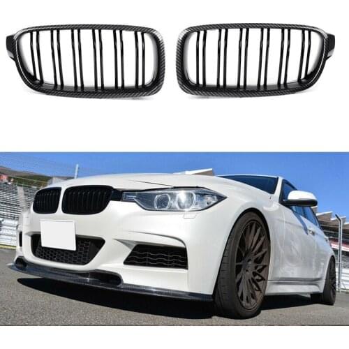 Carbon Fiber Front Kidney Grille Grills for BMW F30 F35 328I 335I 2012-2018