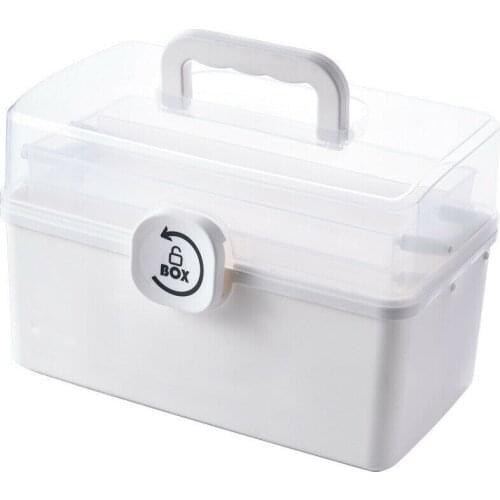 Portable 3 Layers Family Emergency First Aid Kit Storage Box Household Medicine Cabinet Multi-Functional Organizer