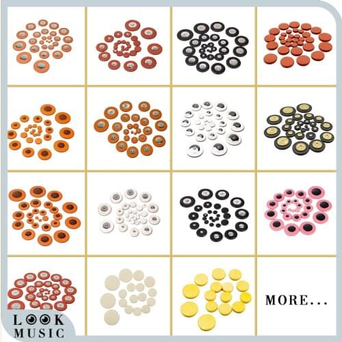 Professional Leather Sax Pads Durable Multi Size Good Replacement For Soprano/Alto/Tenor Saxophone/Flute/Clarinet/Piccolo