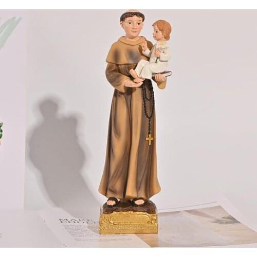 Religious ornaments Holy Father hand holding Holy Child 22.5cm resin crafts Catholicism