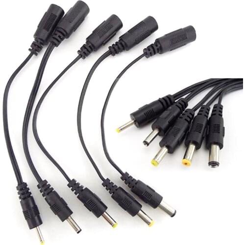 Power Cord 5.5x2.1mm DC Female Power Jack to DC Male Plug Cable 5.5*2.5mm 3.5x 1.35mm 4.0*1.7mm 4.8 2.5 0.7 Extension Connector