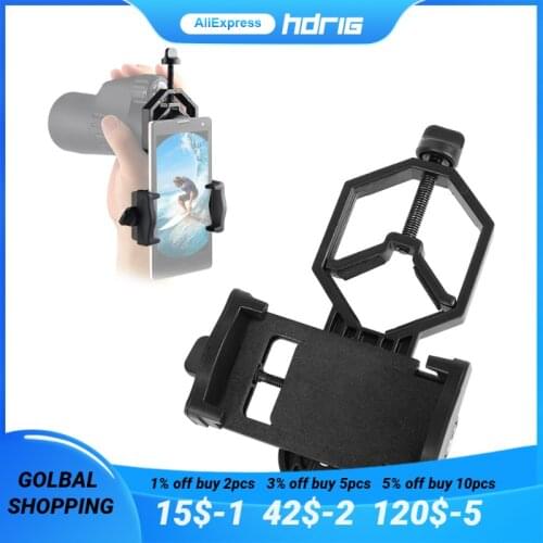 HDRIG 2021 Smart Mobile Phone Camera Len Universal Clip Adapter To Install Telescope Phone Holder Eyepiece for Telescope Sight