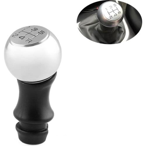 Gear Shift Control Knob 5 Speed Chromed Silver Shift Knob Lever Head For PEU-GEOT 106/1007/206/107/306/307/308/2008/301/3008