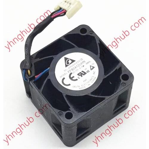 Detla Electronics FFB0412UHN BM3L DC 12V 0.75A 40x40x28mm Server Cooling Fan