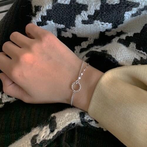 925 Sterling Round Bead Charm Bracelet For Women Bracelet &Bangle Wedding Jewelry Birthday Party Sl329