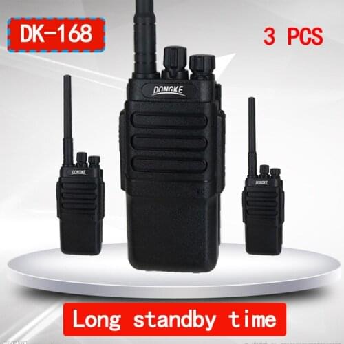 3 PCS DONGKE 168 Civil walkie-talkies UHF PMR446 Two-Way Radio cb Handheld talkie walkies radio comunicador HF Transceiver