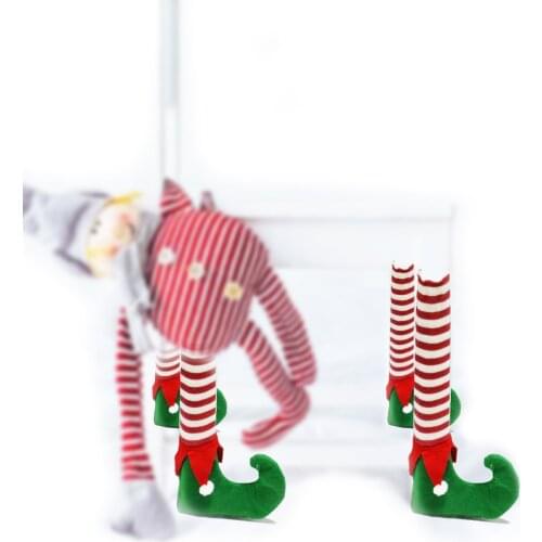 4pcs Christmas Santa Elasticity Table Chair Legs Elasticity Feet Sock Sleeve Cover Floor Protector Tables Leg Covers Xmas Home D