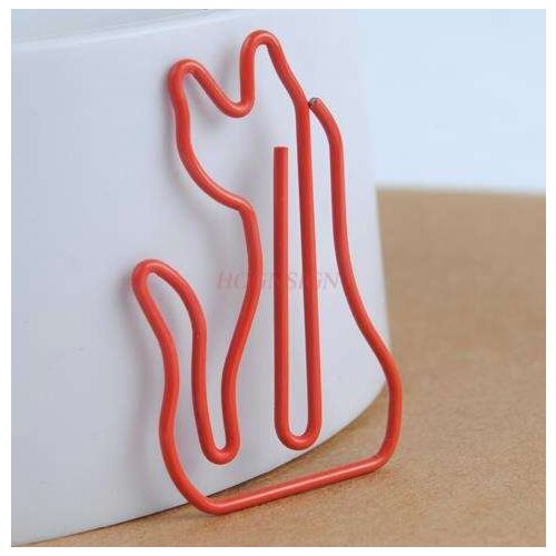 6pcs Cute Animal Paper Clip Bookmark Paper Clip Metal Bookmark Color Paper Clip