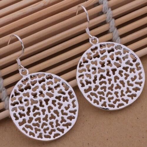 AE501 Hot sterling earrings , fashion jewelry , Floral disk /cnoaleva axqajoxa silver color