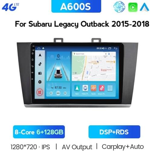Carplay For Subaru Outback 2015-2019 Android 10 128GB Car Radio GPS Navigation Auto Stereo Head Unit Multimedia Player Navi IPS