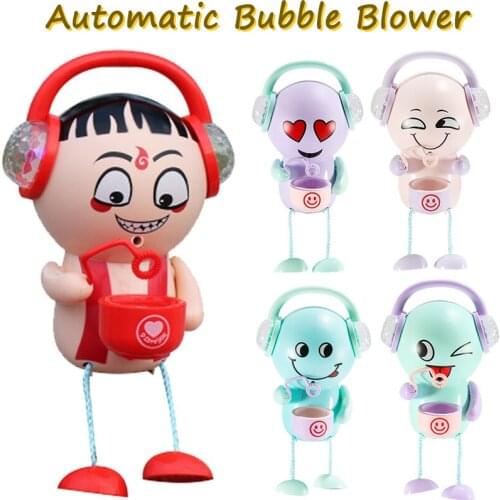 Automatic Bubble Blower With Music Light Funny Magic Bubble Maker Machine Kids Outdoor Bathroom Toys For Girls Boys