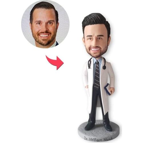 Bobbleheads cheap mini statue souvenir handcraft design porcelain figurine chinese ceramic customized people face personalise