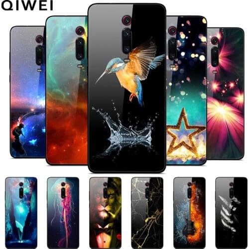For Xiaomi Mi9T Case Tempered Glass Hard PC Back Cover For Xiaomi Mi 9T Pro Case Mi9 T 9 T 9TPro Phone Cases Soft Black Bumper