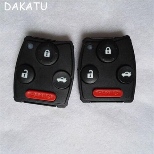 DAKATU Remote Key Car Case Cover Fob Replacement 3+1 Buttons For Honda Accord CRV Car Key Shell